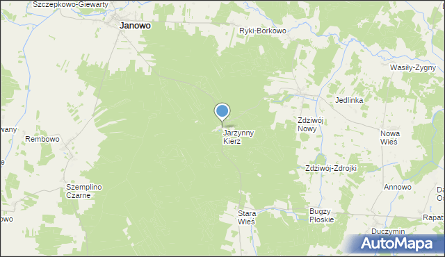 mapa Jarzynny Kierz, Jarzynny Kierz na mapie Targeo